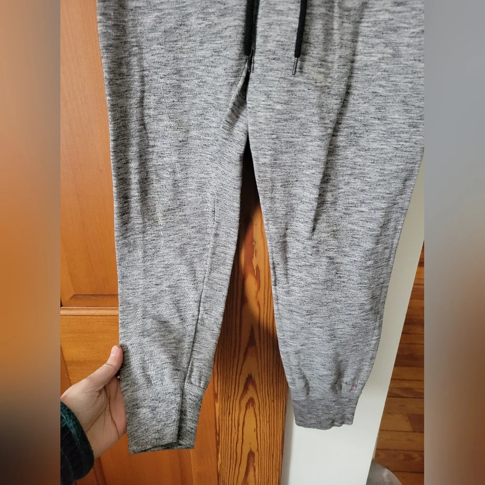 Justice Girls Heathered Marbled Gray Sweatpants Joggers w Logo Waistband 10